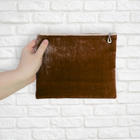 Dana Herbert Velvet Pouch Bronze
