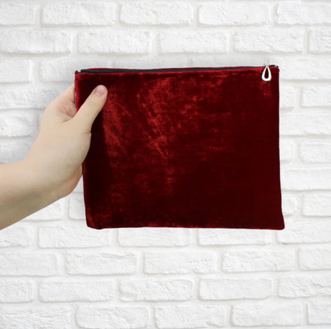 Dana Herbert Velvet Pouch Red