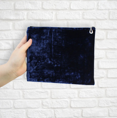 Dana Herbert Velvet Pouch Indigo