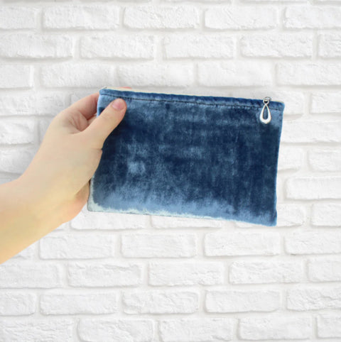 Dana Herbert Silk Velvet Wallet Delft Blue