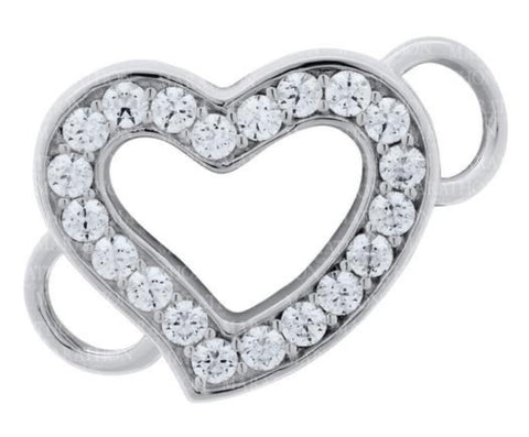 LeStage Open Heart with Crystals Clasp