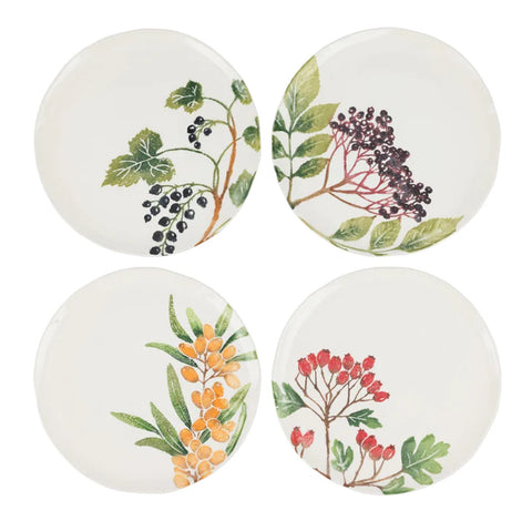 Vietri Foresta Primavera Assorted Salad Plates - Set of 4