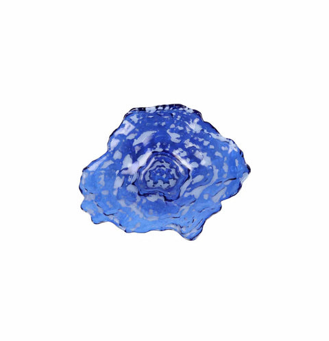 Vietri Ostrica Glass Blue Small Plate