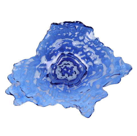 Vietri Ostrica Glass Blue Large Platter