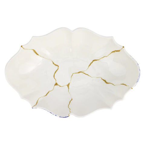 NEW Vietri Storia Scalloped Large Oval Centerpiece