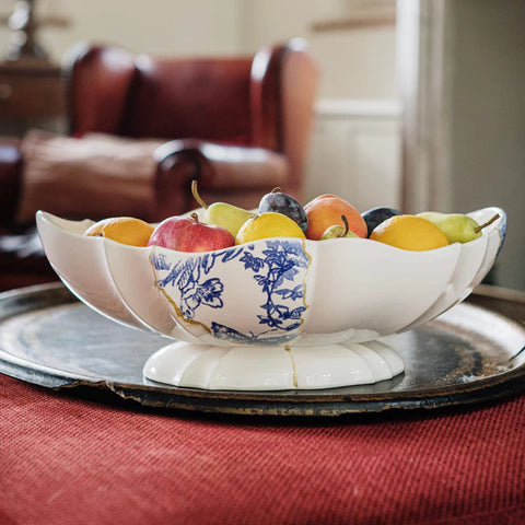 NEW Vietri Storia Scalloped Large Oval Centerpiece