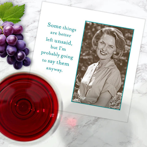 Shannon Martin Design Better Left Unsaid Beverage Napkins