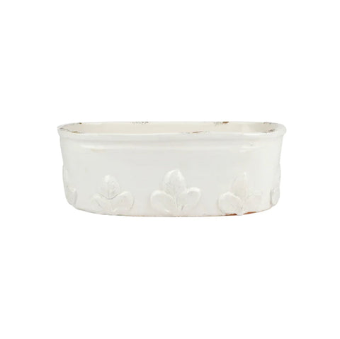 Vietri Rustic Garden Linen Basil Oval Planter