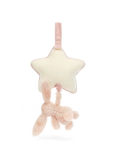 JELLYCAT BLUSH BUNNY MUSICAL PULL