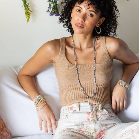 Scout Stone Wrap Agalmatolite/Silver/Gold - Stone of Creativity