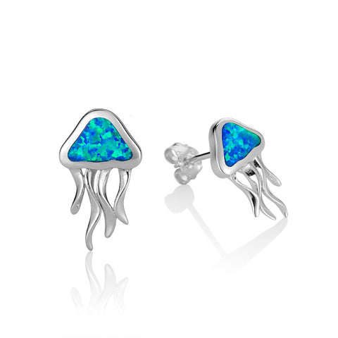 Alamea Jellyfish Post Earrings with Opal