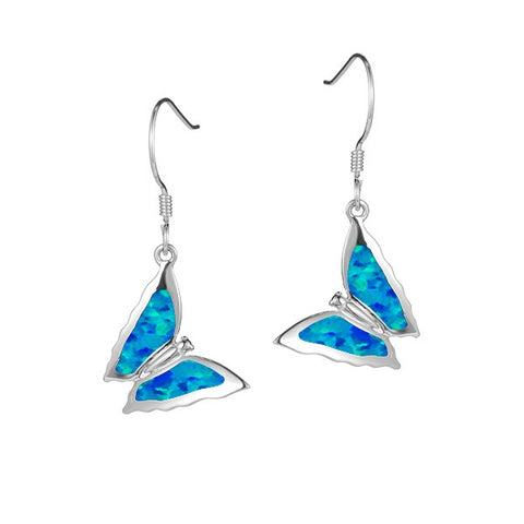 Alamea Butterfly Hook Earrings with Opal