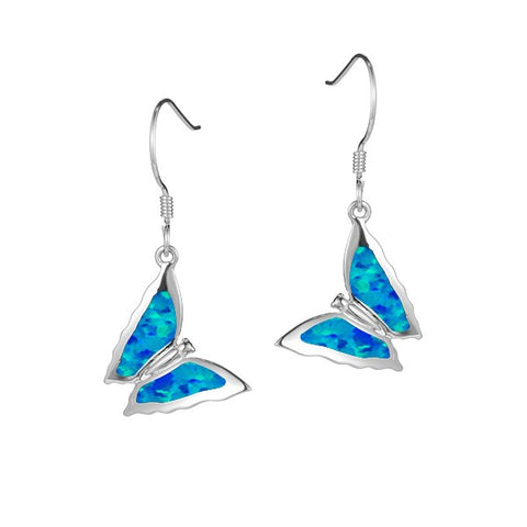 Alamea Butterfly Hook Earrings with Opal