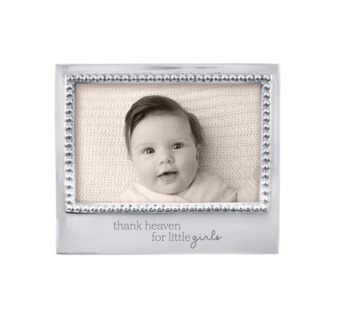 Mariposa Thank Heaven For Little Girls Beaded 4x6 Frame