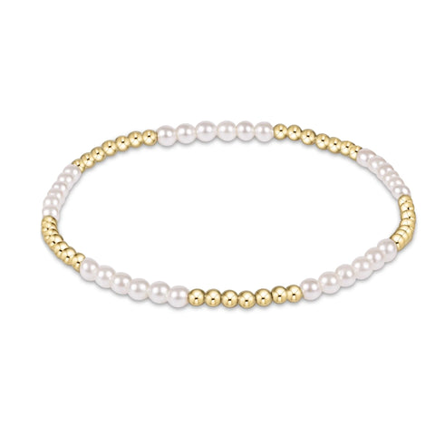 enewton classic blissful pattern 2.5mm bead bracelet - 3mm pearl