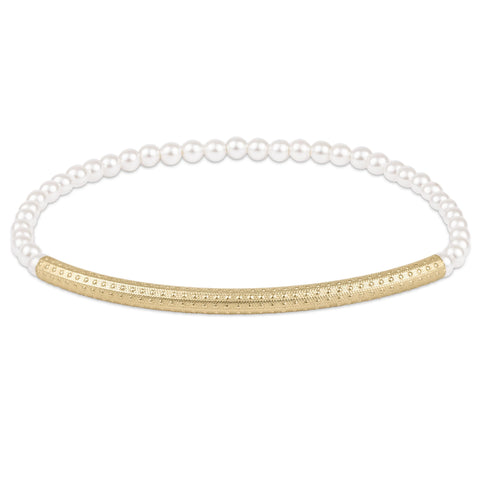enewton bliss bar textured pearl 3mm bracelet