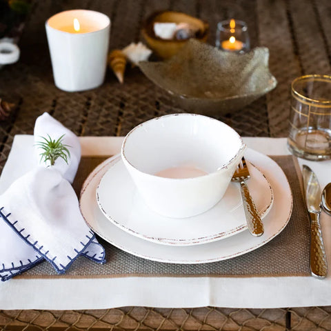Vietri White Lastra Salad Plate
