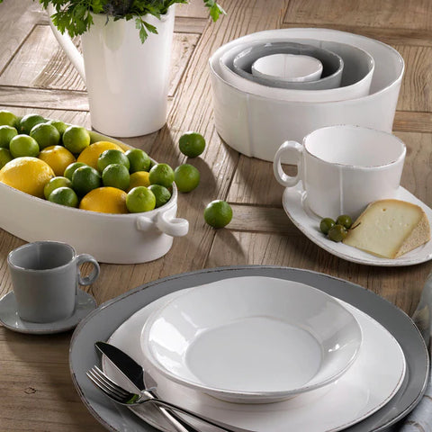 Vietri White Lastra Pasta Bowl