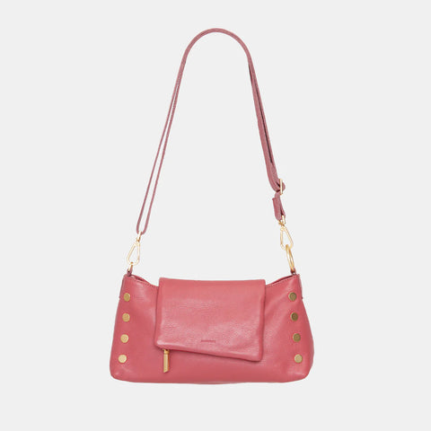 Hammitt VIP Satchel Rouge Pink/Brushed Gold Leather Shoulder Bag