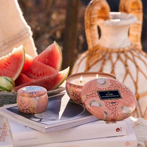 Voluspa Kalahari Watermelon 3 Wick Tin Candle