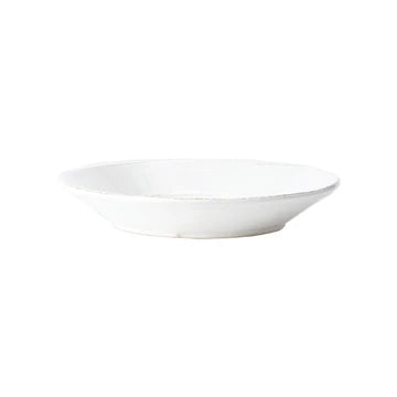 Vietri Melamine Lastra White Large Shallow Serving Bowl