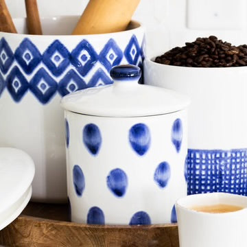 Vietri Santorini Dot Small Canister