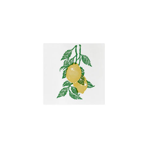 Vietri Papersoft Napkins Limoni Cocktail Napkins (Pack Of 20)