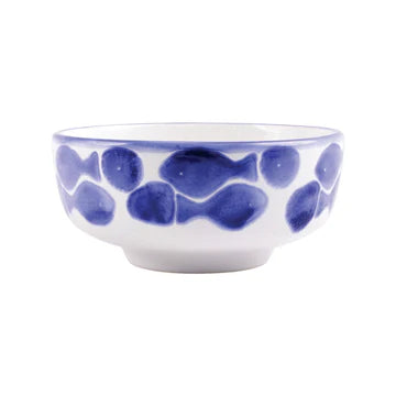 Vietri Santorini Fish Medium Footed Serving Bowl
