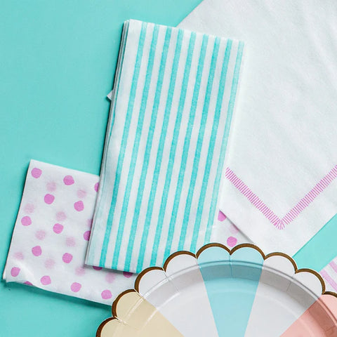 Vietri Papersoft Napkins Capri Aqua Guest Towels (Pack Of 20)