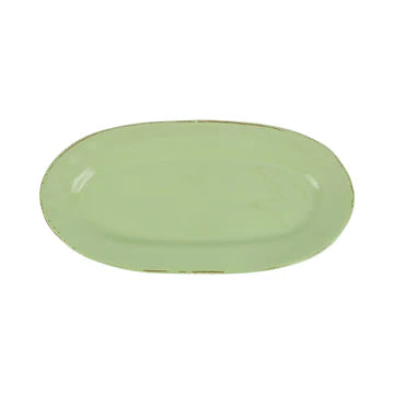 Vietri Cucina Fresca Pistachio Narrow Oval Platter