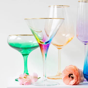 Vietri Rainbow Martini Glass