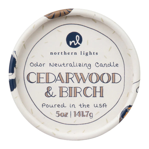 Northern Lights 5 oz Odor Masking Candle - Cedarwood & Birch