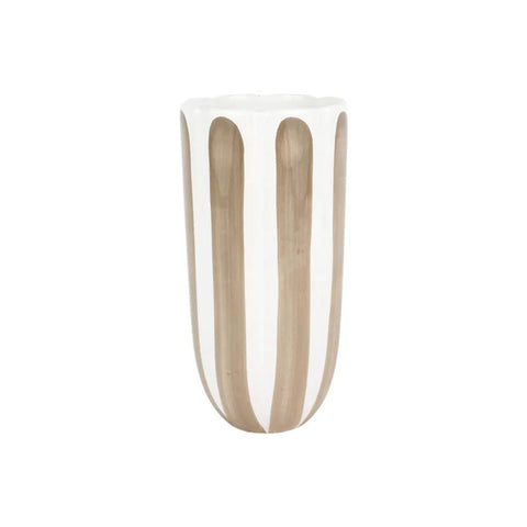 Vietri Viva Garden Tan Tulip Tall Cachepot