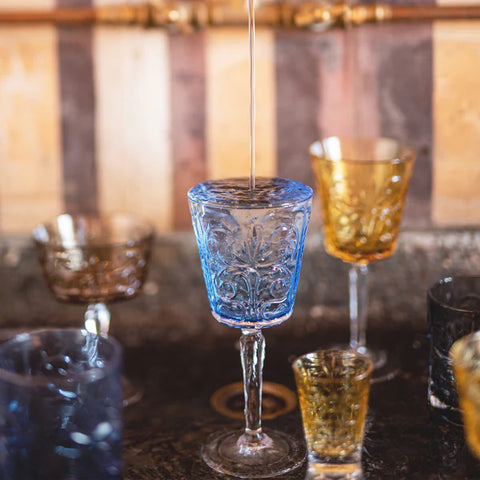 Vietri Barocco Cobalt Wine Glass
