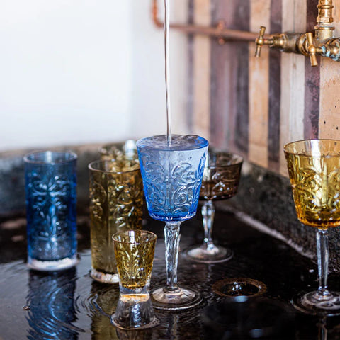 Vietri Barocco Cobalt Wine Glass