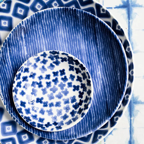 Vietri Santorini Diamond Medium Serving Bowl