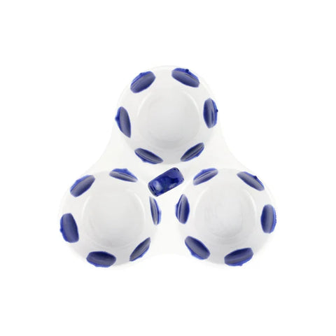 NEW Vietri Santorini Dot Three-Part Server