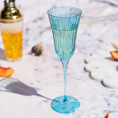 Vietri Natalia Teal Water Glass