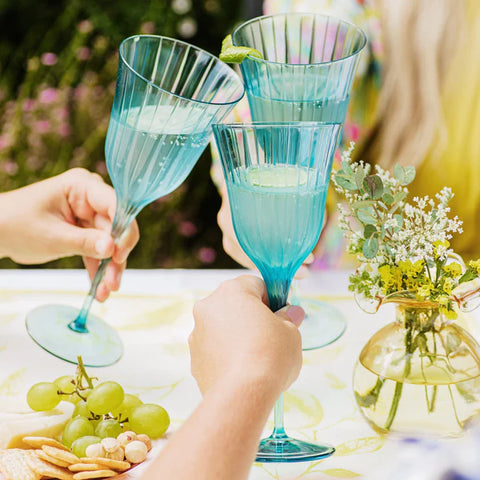 Vietri Natalia Teal Water Glass