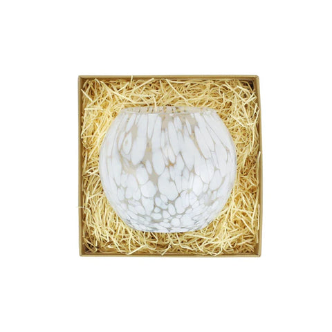 Vietri Nuvola White Round Bud Vase