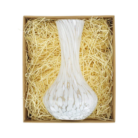 Vietri Nuvola White Small Fluted Vase