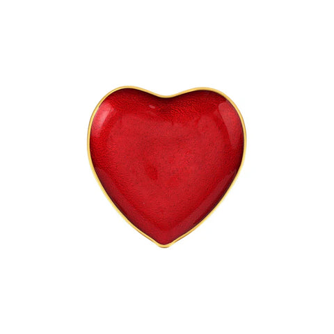 NEW Vietri Baroque Glass Red Heart Plate