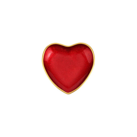 NEW Vietri Baroque Glass Red Heart Cocktail Plate