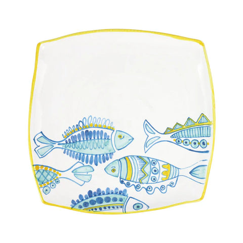 NEW Vietri Elba's Fish Square Platter