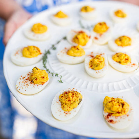 NEW Vietri Pietra Serena Deviled Egg Tray