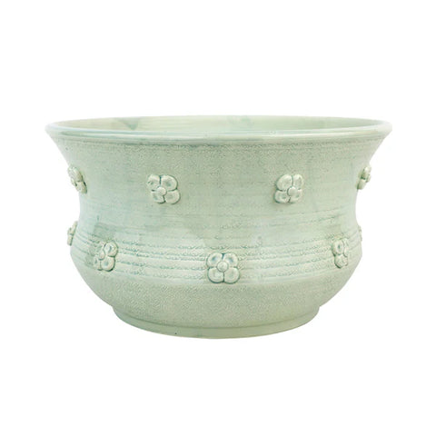 NEW Vietri Giardino Di Fiori Celadon Round Planter