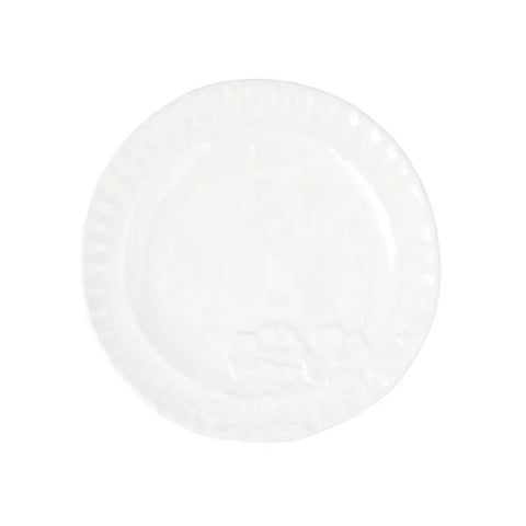 NEW Vietri Pietra Fiori White Salad Plate