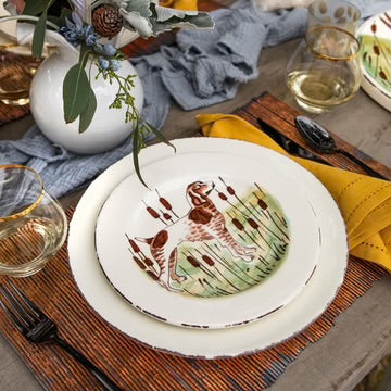 Vietri Wildlife Spaniel Salad Plate