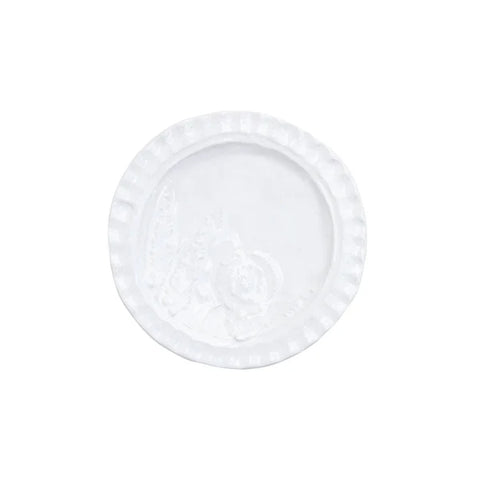 NEW Vietri Pietra Fiori White Canape Plate