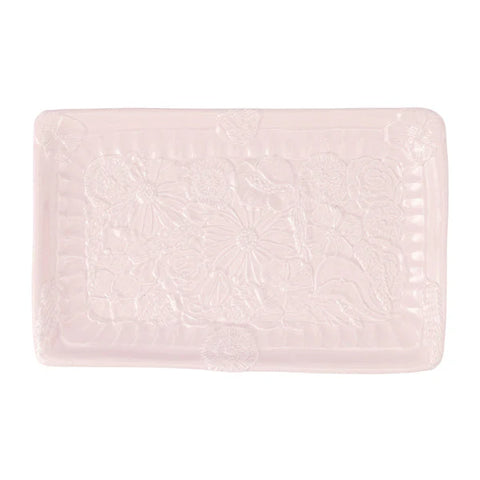 NEW Vietri Pietra Fiori Pink Rectangular Platter